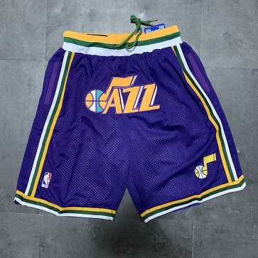 Men NBA 2021 Utah Jazz Purple Shorts 1->new york knicks->NBA Jersey